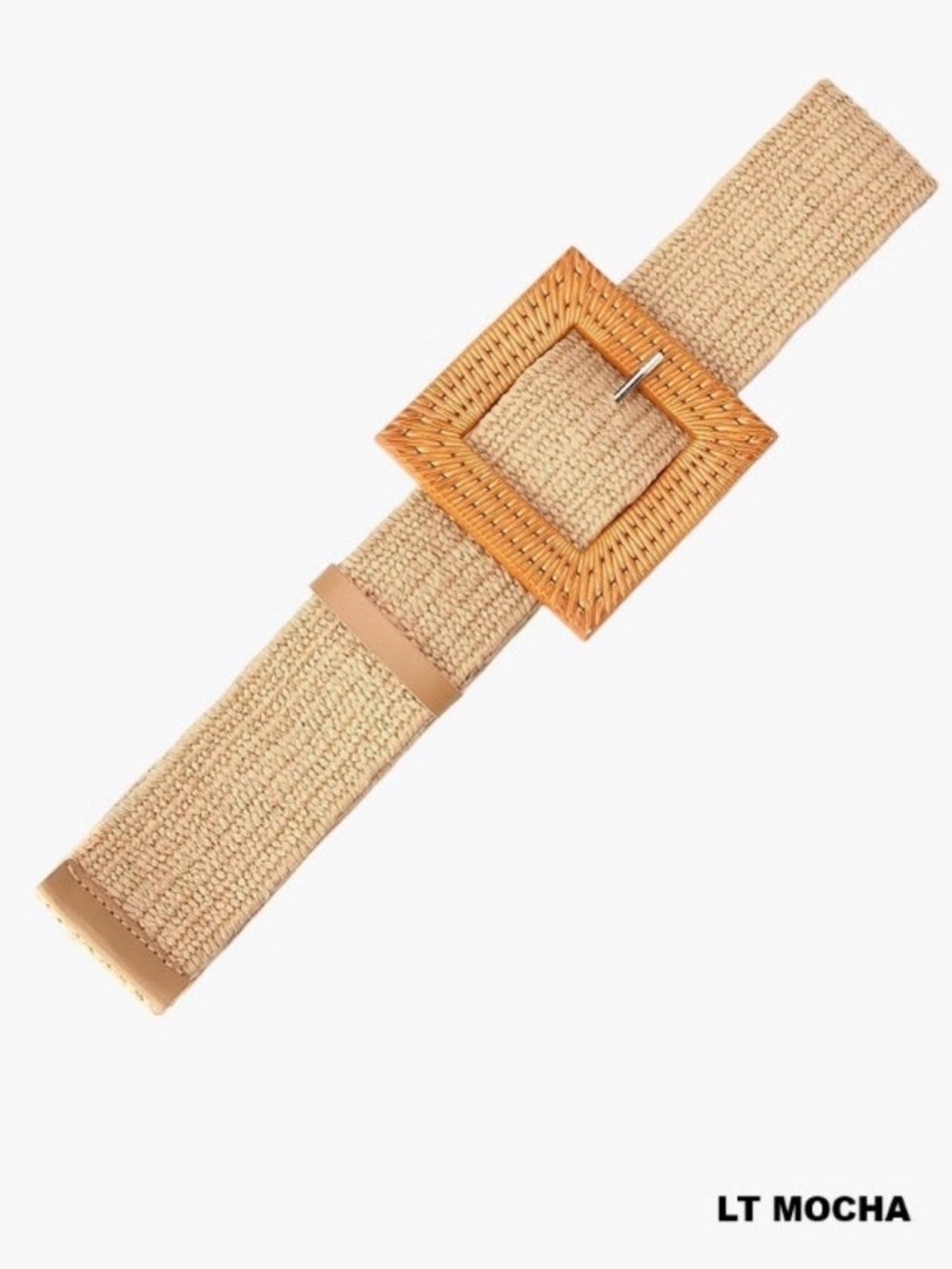 New Zenana Bohemian Straw
Square Pin
Buckle Belt in Light Mocha
